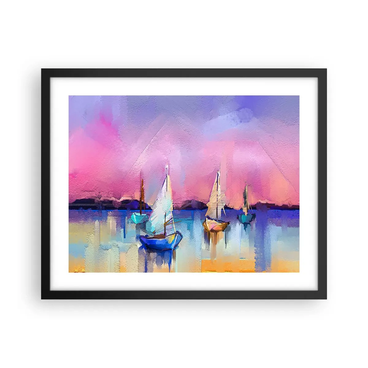 Poszter fehér keretben - Irány: széles vizek - 50x40 cm