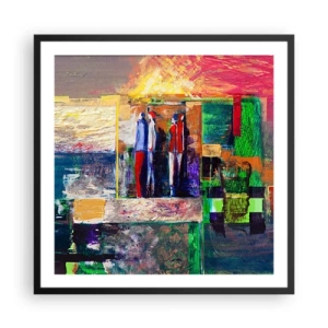 Poszter fehér keretben - Kapcsolatok és érzelmek - 60x60 cm