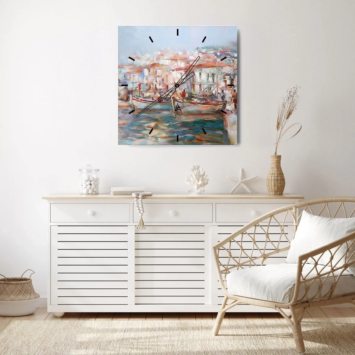 Falióra, Óra - Pasztell vakáció - 30x30 cm