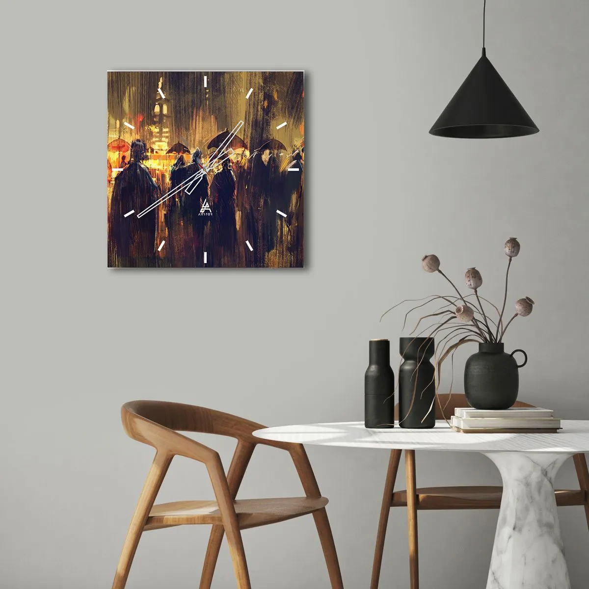 Falióra, Óra - Az eső imádói - 40x40 cm