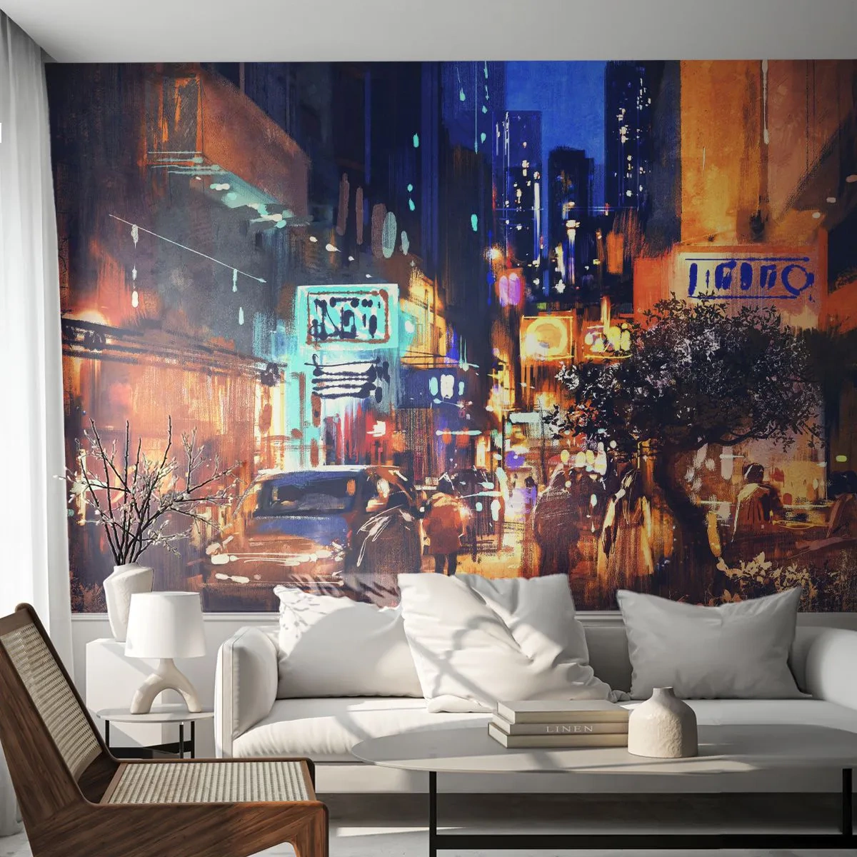 Fotótapéta Standard Eco - A város nem alszik - Város, Emberek, Építészet - 200x140 cm