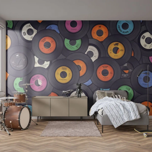 Fotótapéta Premium Sand - A klasszika színei - Vinyl, Zene, Szüret - 100x70 cm