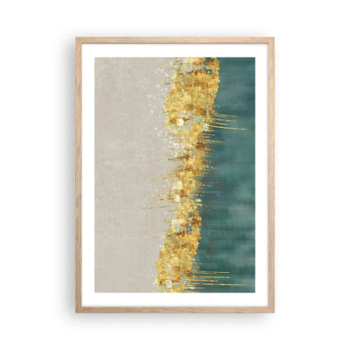 Poszter világos tölgy keretben - Az aranyhatár - 50x70 cm