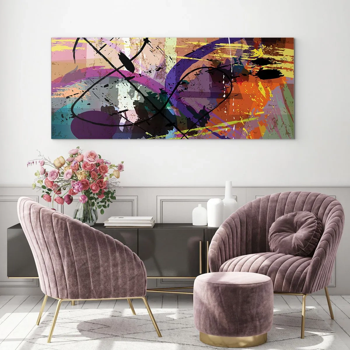 Üveg kép - Mehet egyenesen előre vagy körbe - 120x50 cm