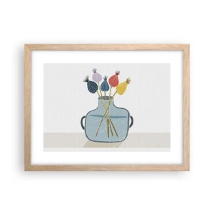 Poszter világos tölgy keretben - Mint egy mákszem - 40x30 cm