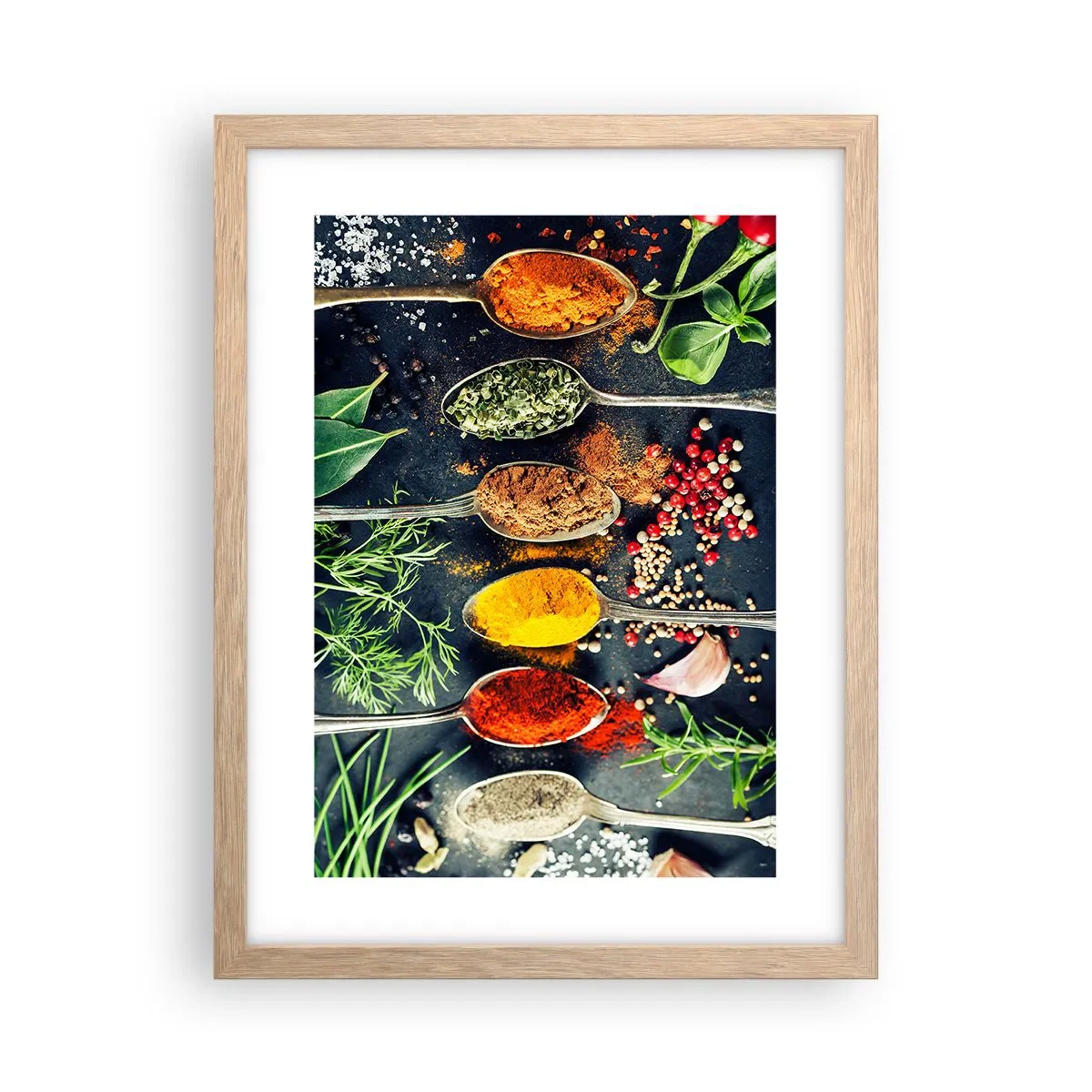 Poszter világos tölgy keretben - Kulináris varázslat - 30x40 cm