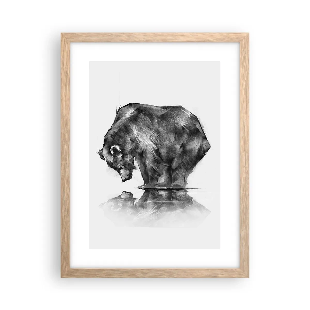 Poszter világos tölgy keretben - Jó látni rokont - 30x40 cm