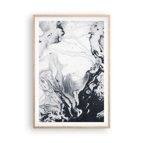 Poszter világos tölgy keretben - A Föld belseje - 61x91 cm