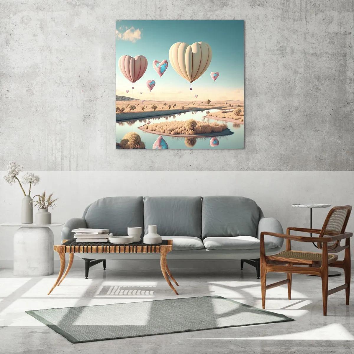 Üveg kép - A szerelem szárnyalni hagy - 40x40 cm