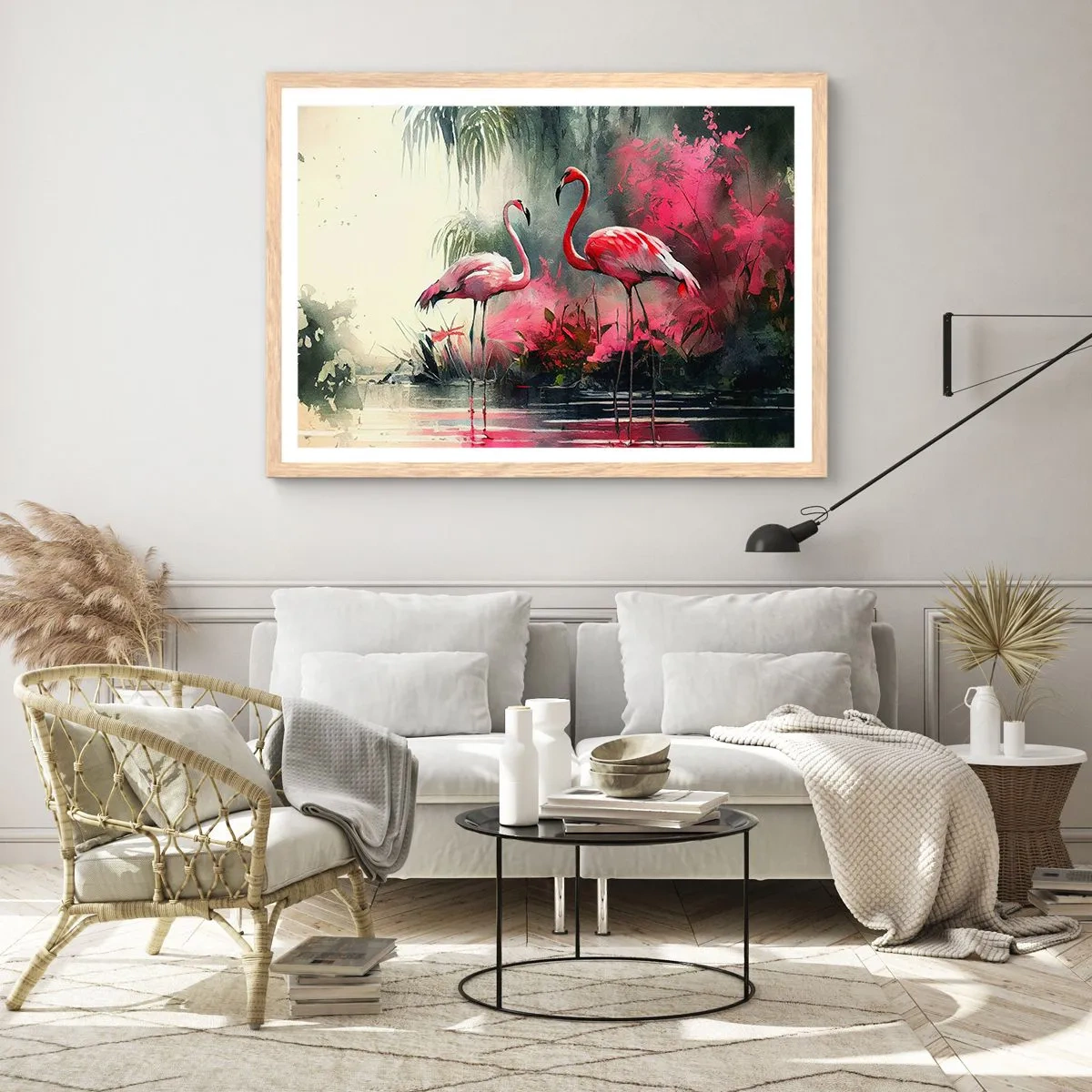 Poszter világos tölgy keretben - Egy lecke a természetes bájról - 50x40 cm