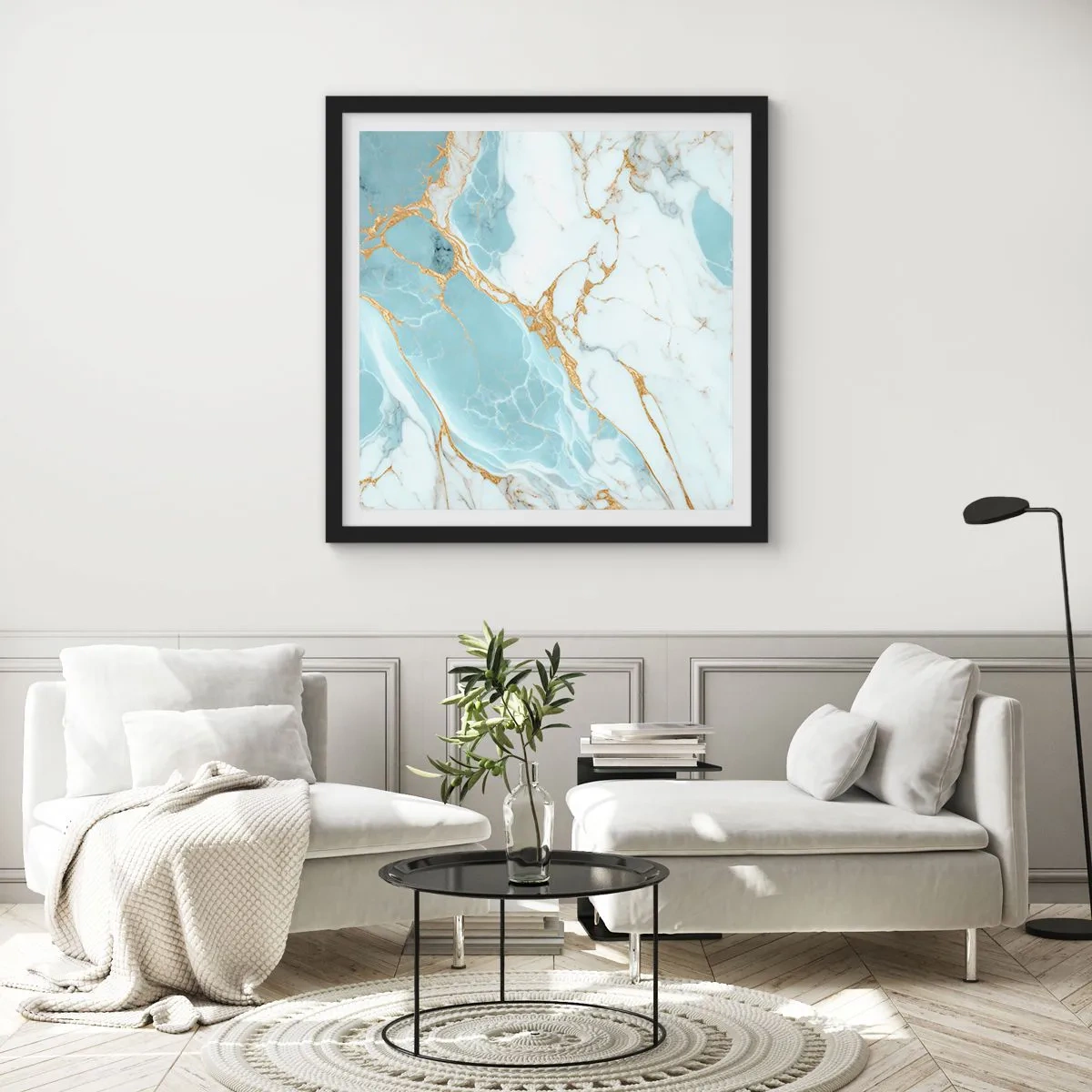 Poszter fehér keretben - A kő gazdagsága - 60x60 cm