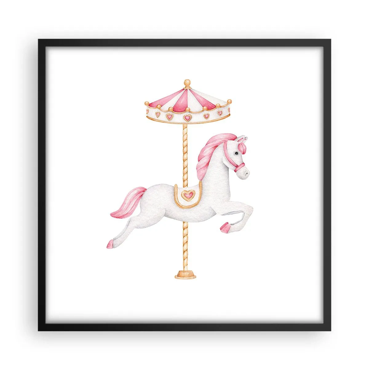 Poszter fehér keretben - Elindult egy patával - 50x50 cm