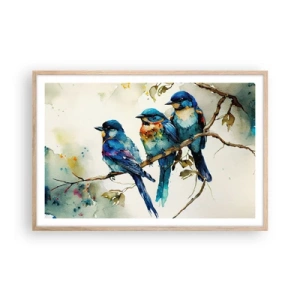 Poszter világos tölgy keretben - Megsértődött? - 91x61 cm