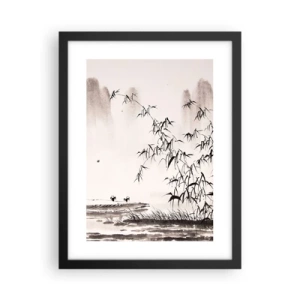 Poszter fehér keretben - A rizsföldek csendje - 30x40 cm