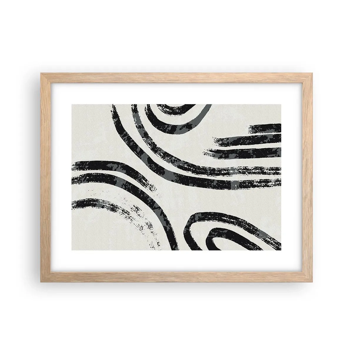 Poszter világos tölgy keretben - Félig megállt - 40x30 cm