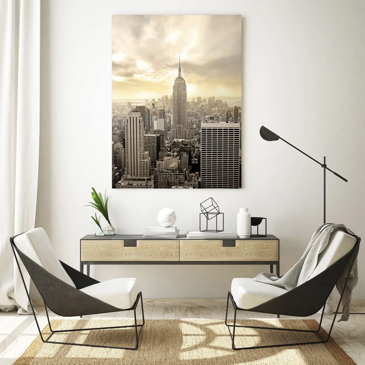 Üveg kép - Szürkéből szőtt New York - 50x70 cm
