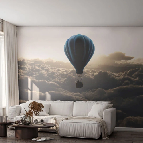 Öntapadós Fotótapéta Deluxe Sticker - Egy vándor a felhők felett - Tájkép, Léggömb repülés, Utazások - 200x140 cm