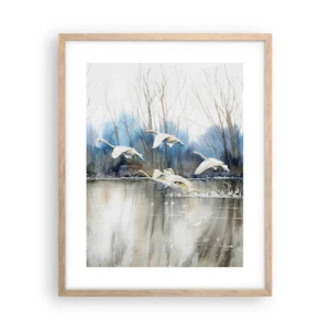 Poszter világos tölgy keretben - Mint a vadhattyúkról szóló mesében - 40x50 cm