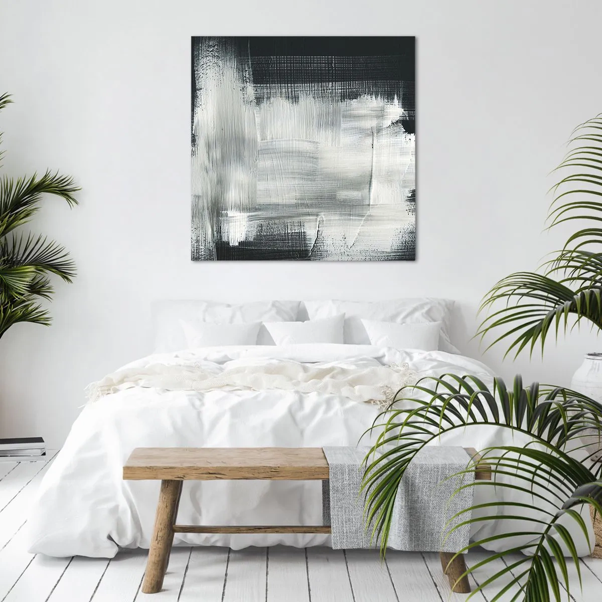 Vászonkép - Függőlegből és vízszintből szőtt - 60x60 cm