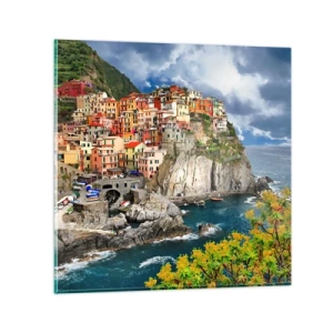 Üveg kép - Egy csoport a sziklákra simulva - 30x30 cm