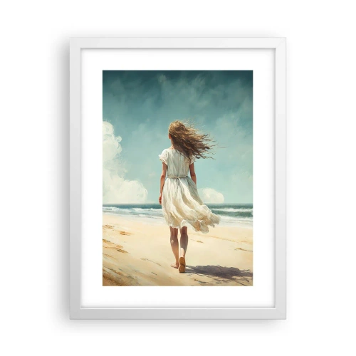 Poszter fekete keretben - Találkozás a nappal és a széllel - 30x40 cm