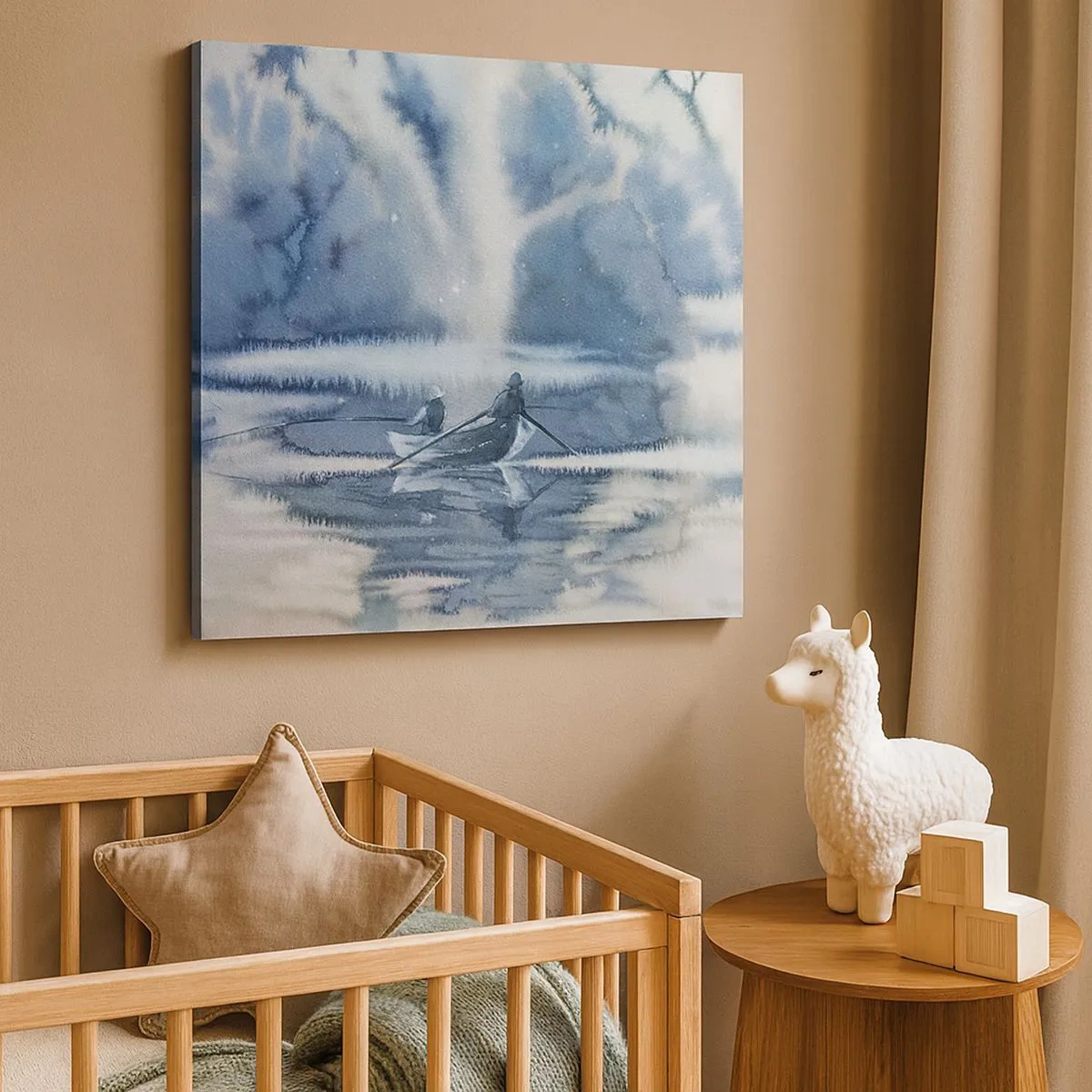 Vászonkép - Horgászok a paradicsomukban - 30x30 cm