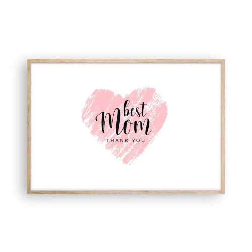 Poszter világos tölgy keretben - Mindig a megfelelő pillanat - 91x61 cm