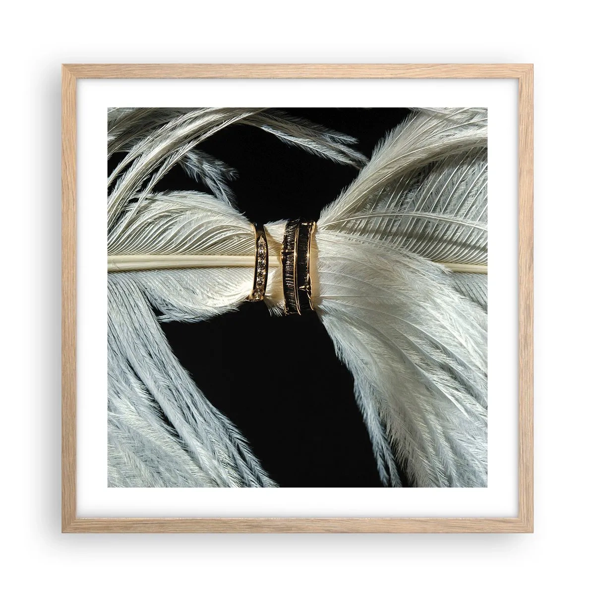 Poszter világos tölgy keretben - ...és nem hagylak el... - 50x50 cm