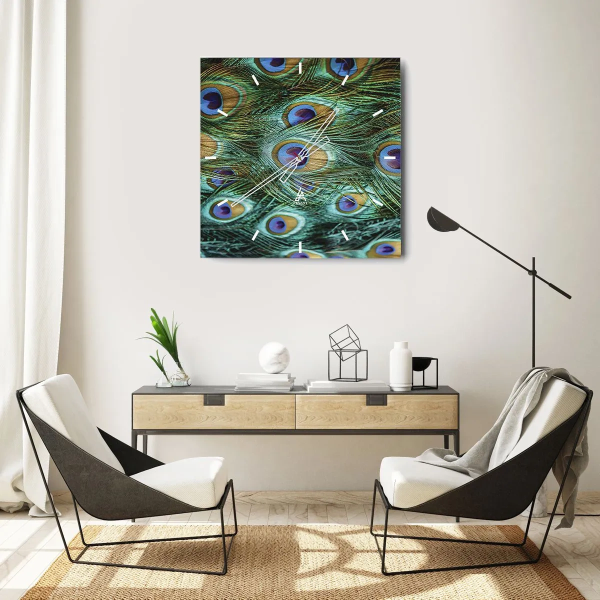Falióra, Óra - Pávaszemű pillantás - 40x40 cm