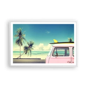 Poszter fekete keretben - Ideje elkezdeni a nyaralást - 91x61 cm