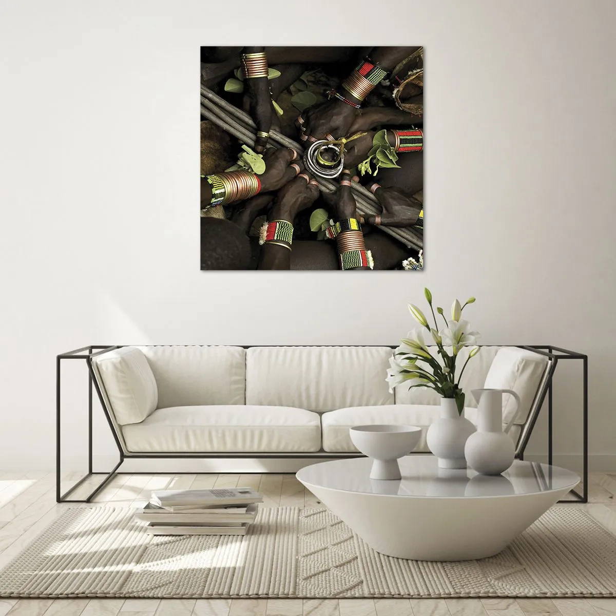 Üveg kép - Együtt vagyunk - 70x70 cm