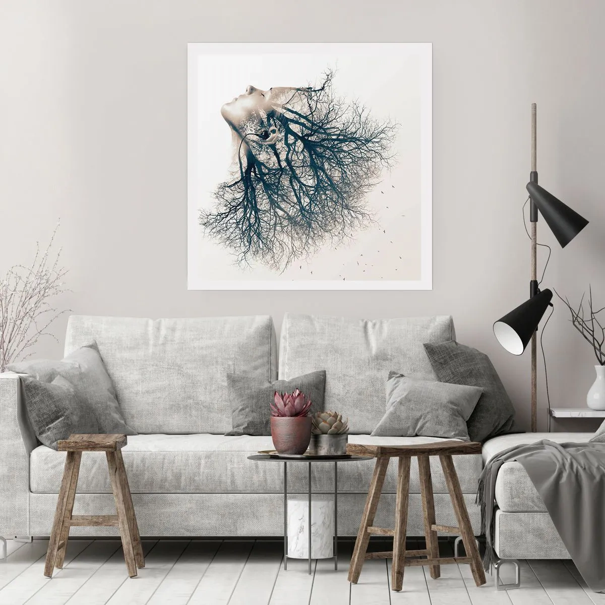 Poszter - Hallgatva a fa suttogását - 60x60 cm