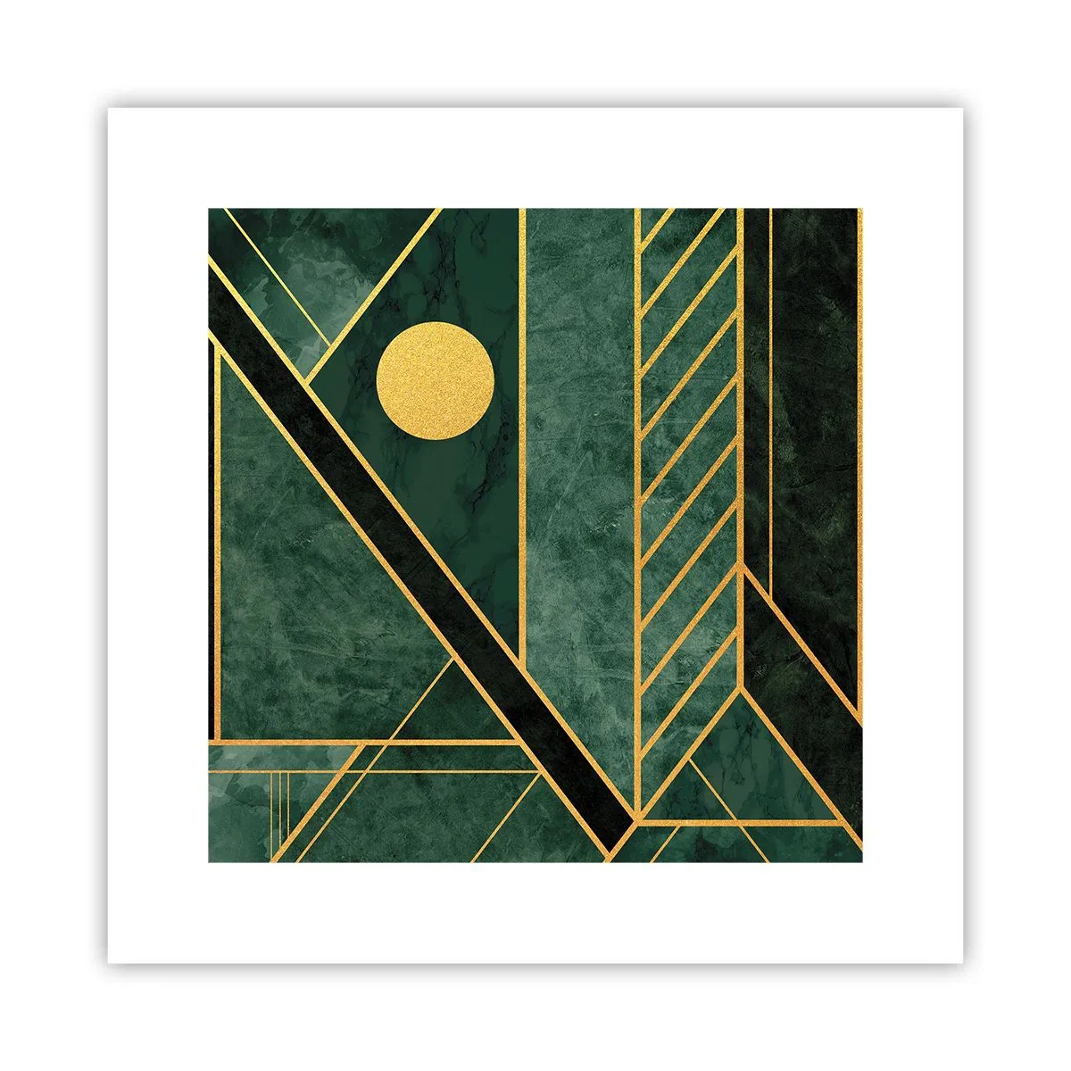 Poszter - Az arany és azúrkék dinamikája - 30x30 cm