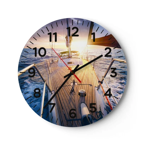 Falióra, Óra - Futás a hullámokon - 30x30 cm