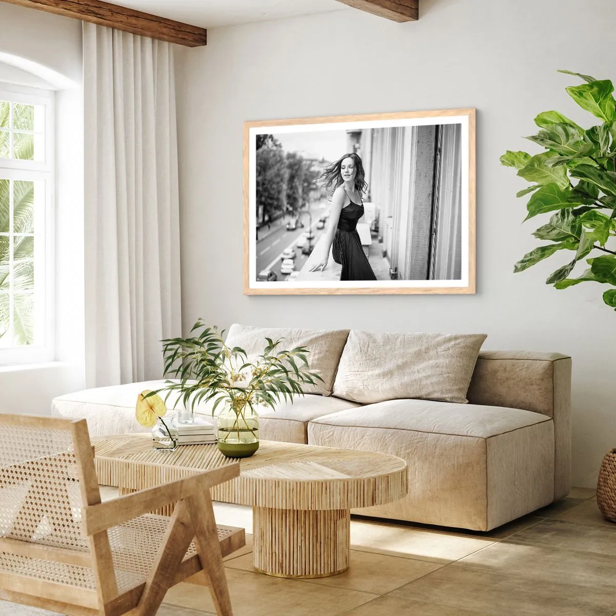 Poszter világos tölgy keretben - Biztosan párizsi - 50x40 cm