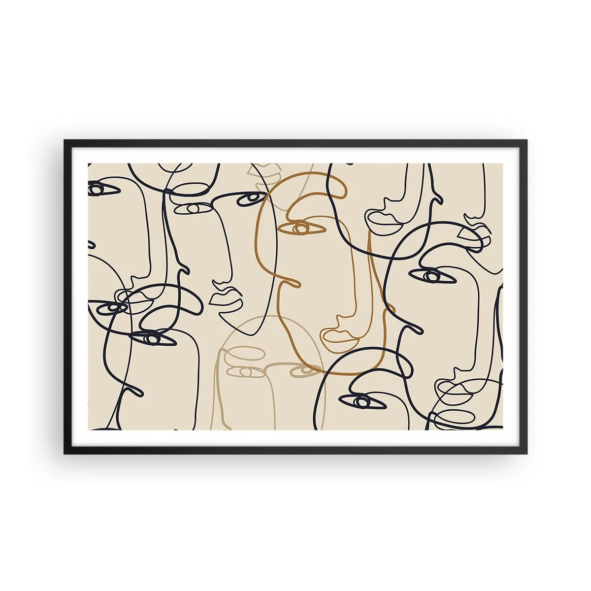 Poszter fehér keretben - Többszörös portré  - 91x61 cm