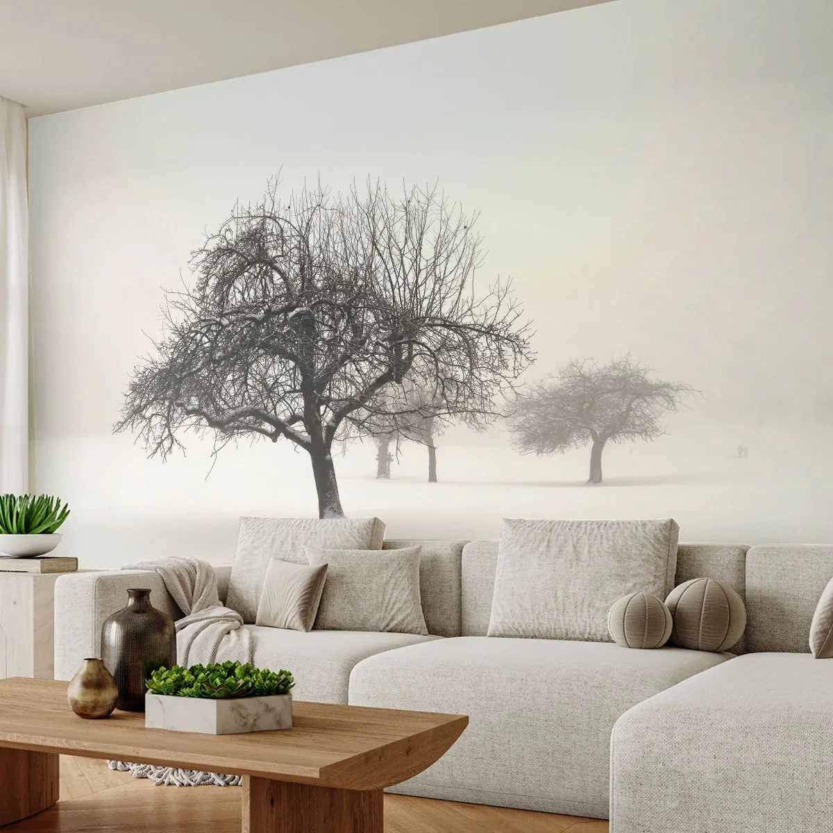 Fotótapéta Premium Sand - Téli álom - Grafika, Fa, Természet - 150x105 cm