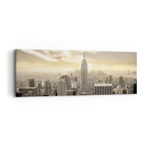 Vászonkép - Szürkéből szőtt New York - 90x30 cm
