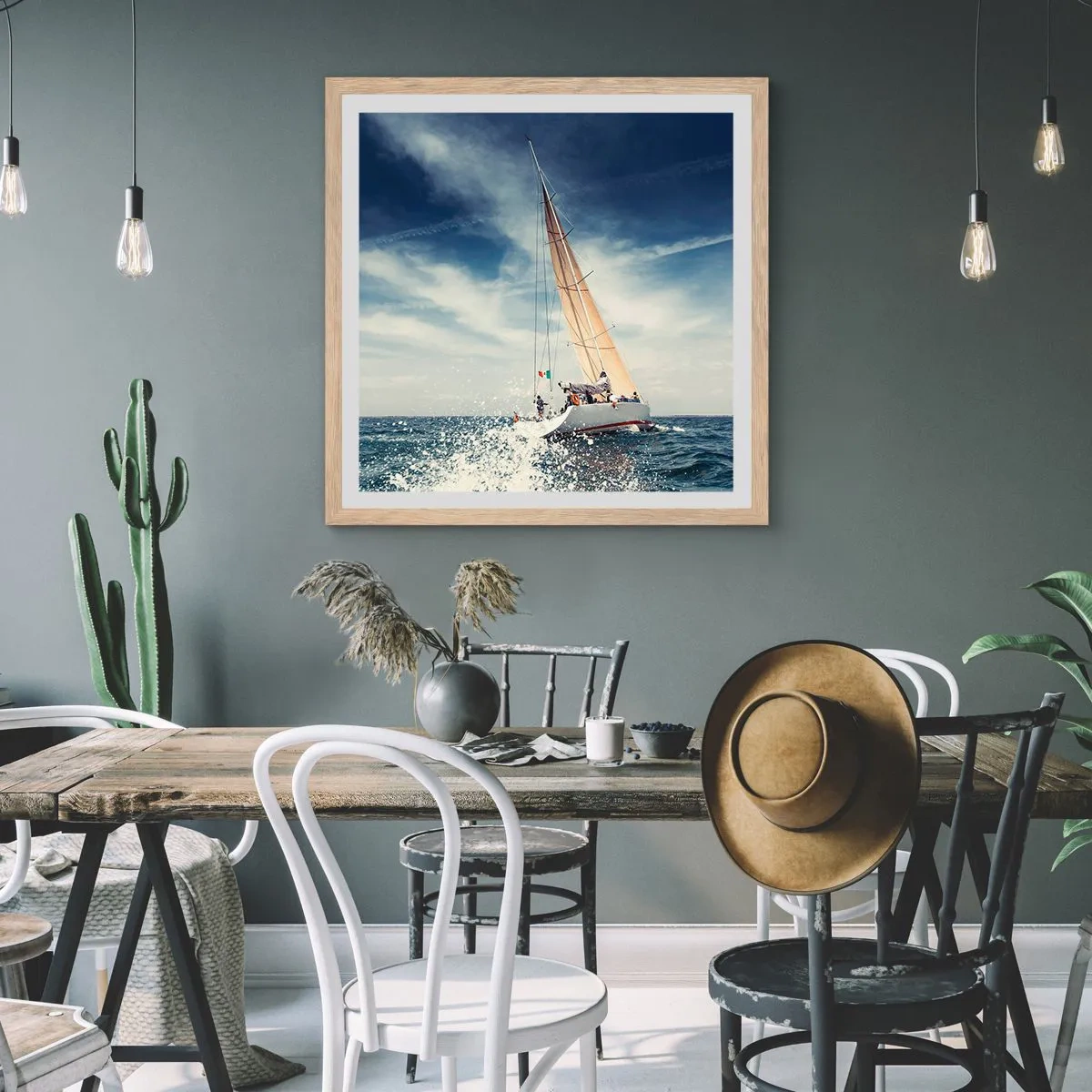 Poszter világos tölgy keretben - Nem érnek utol! - 50x50 cm