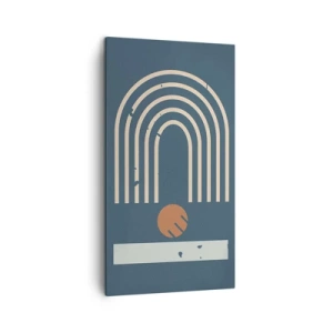 Vászonkép - Geometria sötétkék háttéren - 45x80 cm