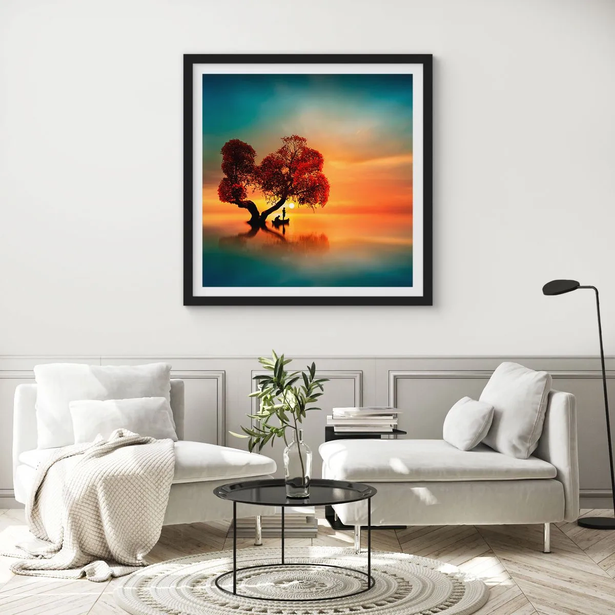 Poszter fehér keretben - A világtalanság csendje és az eltávoldotak - 50x50 cm