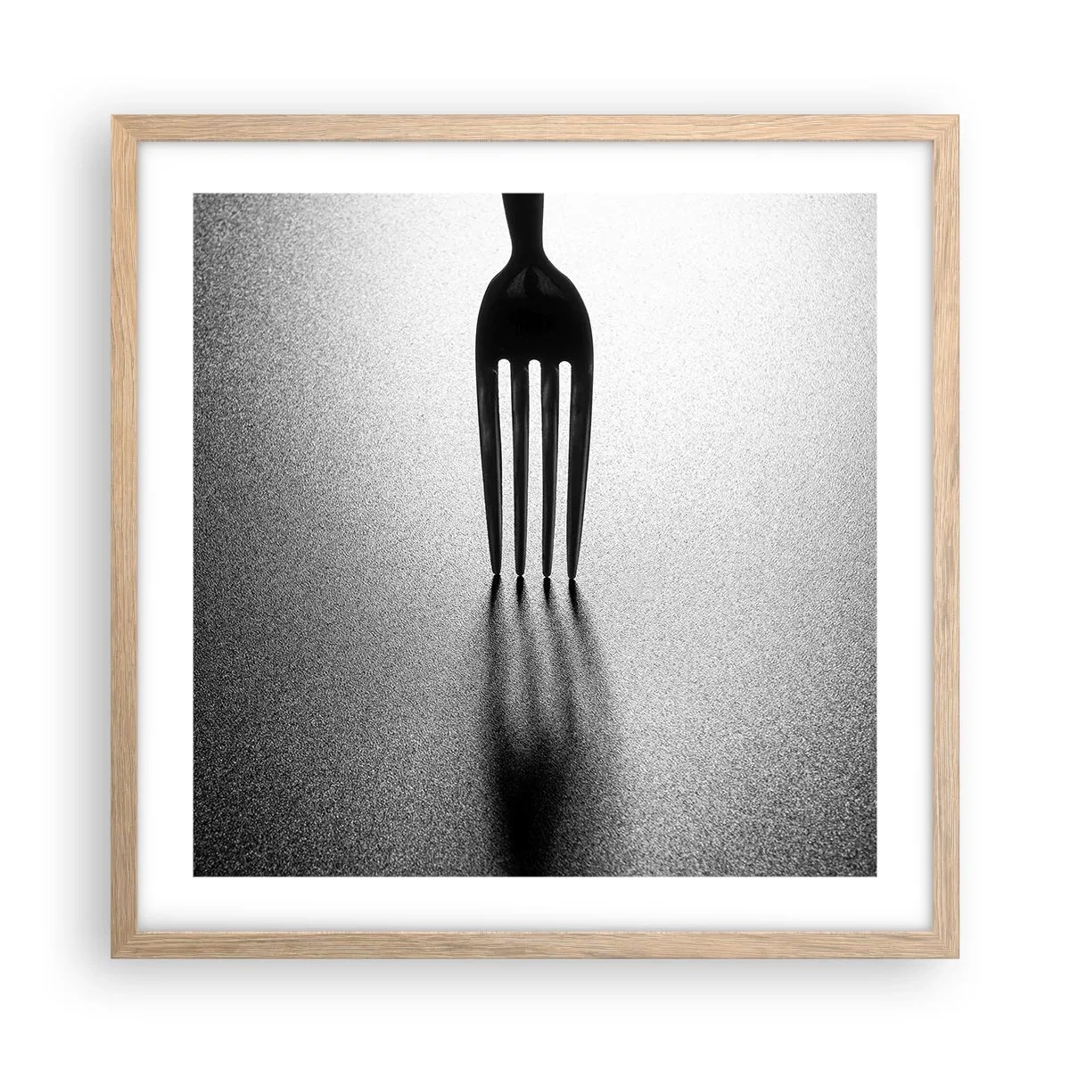 Poszter világos tölgy keretben - Fény és árnyék - 50x50 cm