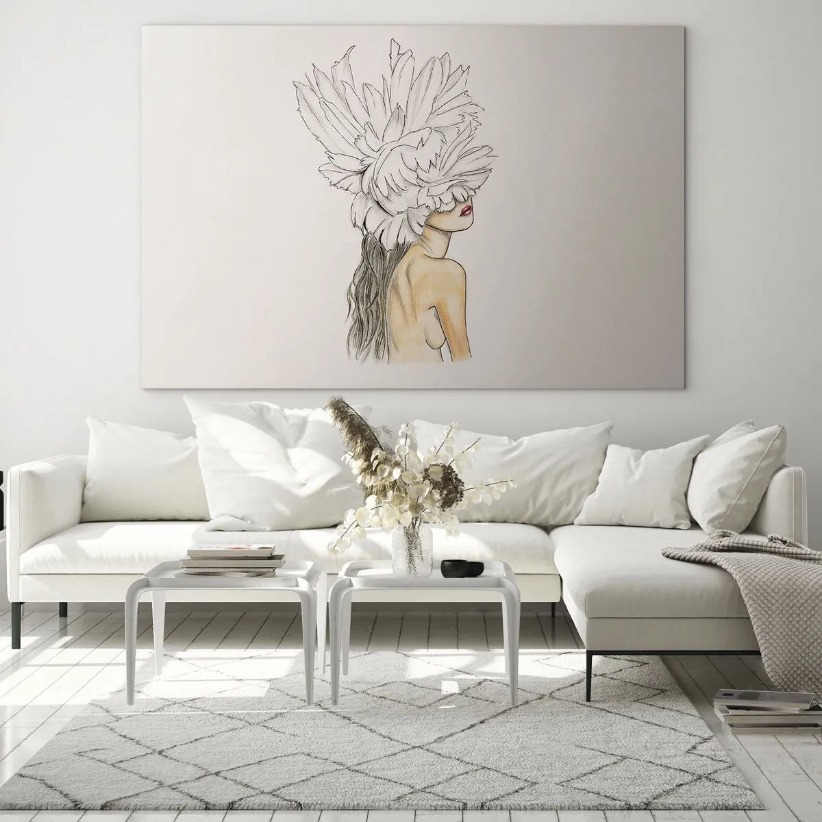 Üveg kép - Koronás szépség - 120x80 cm