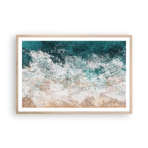 Poszter világos tölgy keretben - Tengeri történetek - 91x61 cm