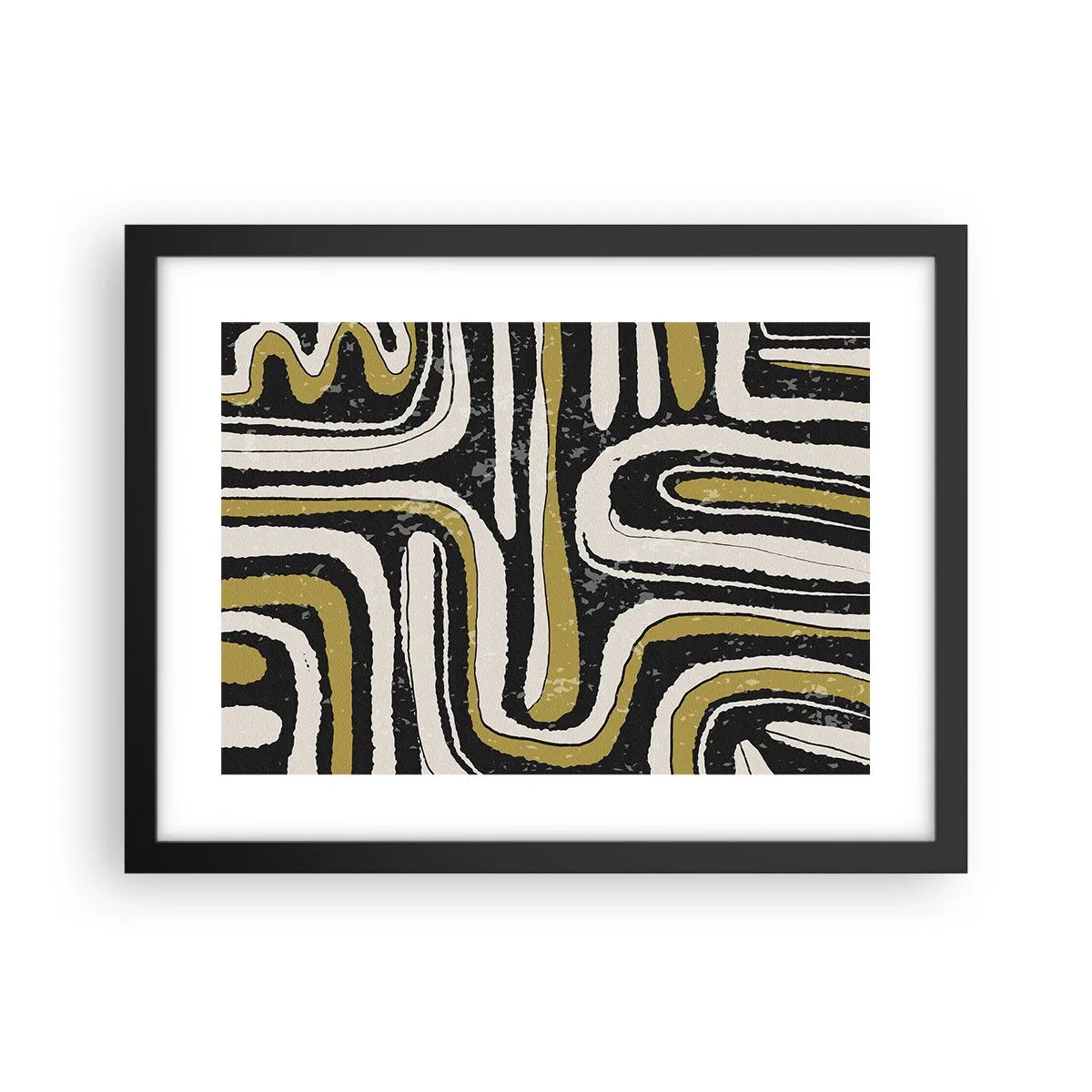 Poszter fehér keretben - Kompozíció: traktusok és sikátorok - 40x30 cm