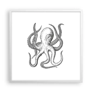 Poszter fekete keretben - Hullámokkal táncoló - 60x60 cm