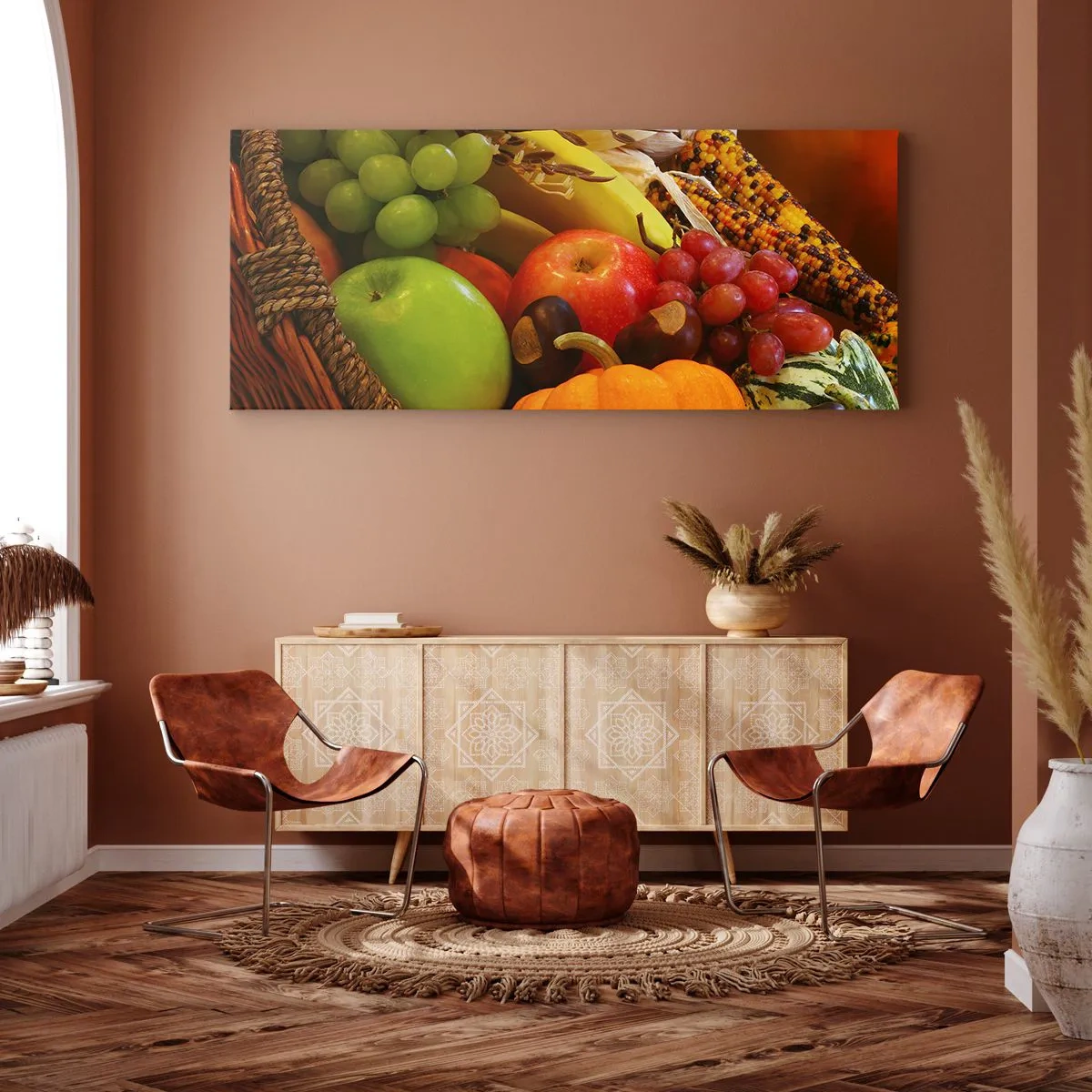Vászonkép - Bőség kosara - 100x40 cm