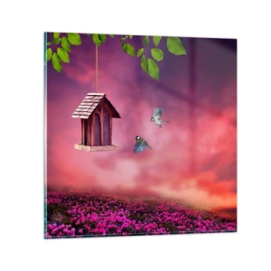 Üveg kép - Meghívás vacsorára - 30x30 cm