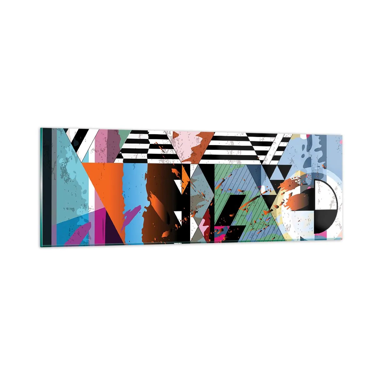 Üveg kép - Geometrikus és organikus - 90x30 cm