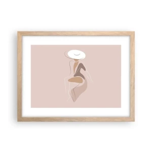Poszter világos tölgy keretben - Egy hölgynek lenni - 40x30 cm